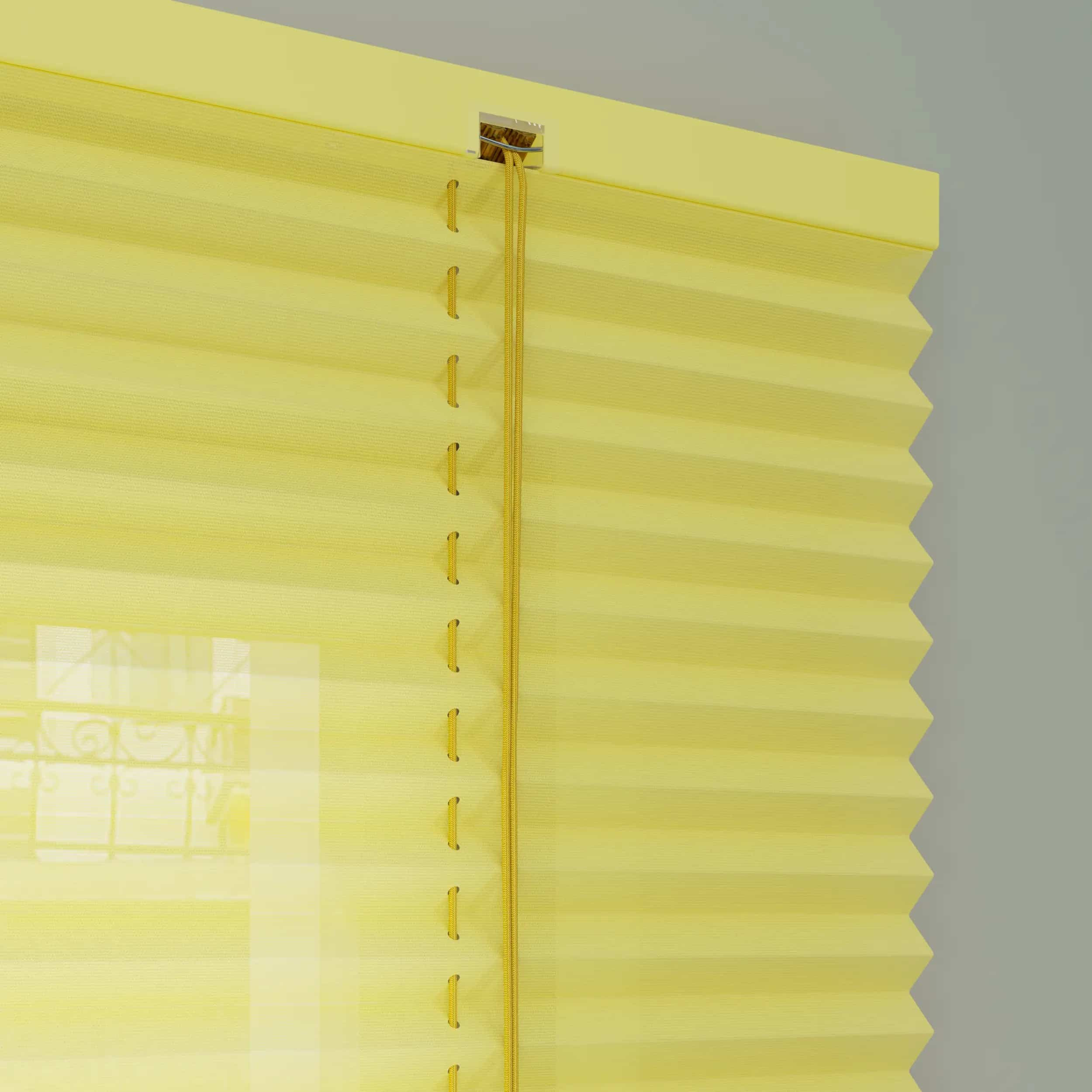 Yellow Pleated Blinds - Add a Touch of Elegance to Your Space